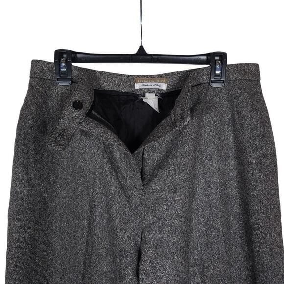 Isabella Bird Womens Dress Pants 14 Gray Straight Wool Ankle High Rise Pleated - Picture 3 of 10